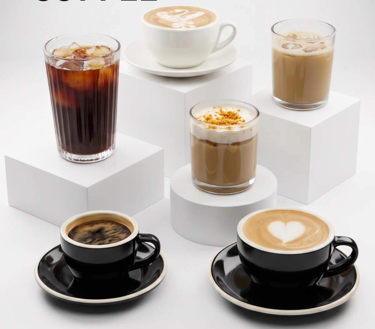 Pilihan kopi black, white, dan brown Talkie Space